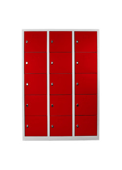 Ofisin Metal Ofis 15 Gözlü Öğretmen Öğrenci Dolabı Gri-Kırmızı Ofisin Metal Ofis 15 Gözlü Öğretmen Öğrenci Dolabı Gri-Kırmızı