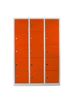 Ofisin Metal Ofis 15 Gözlü Öğretmen Öğrenci Dolabı Gri-Turuncu Ofisin Metal Ofis 15 Gözlü Öğretmen Öğrenci Dolabı Gri-Turuncu
