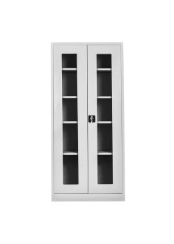 Ofisin Metal Ofis 198 lik Camlı Dosya Dolabı Gri