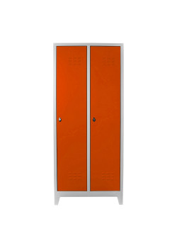 Ofisin Metal Ofis 2 li Standart Soyunma Dolabı Gri-Turuncu