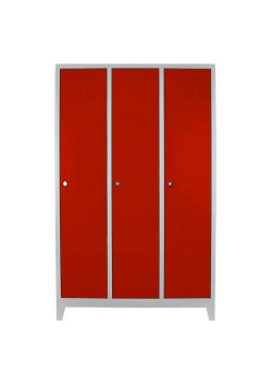 Ofisin Metal Ofis 3 lü Standart Soyunma Dolabı Gri-Kırmızı Ofisin Metal Ofis 3 lü Standart Soyunma Dolabı Gri-Kırmızı