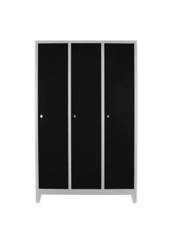 Ofisin Metal Ofis 3 lü Standart Soyunma Dolabı Gri-Siyah Ofisin Metal Ofis 3 lü Standart Soyunma Dolabı Gri-Siyah