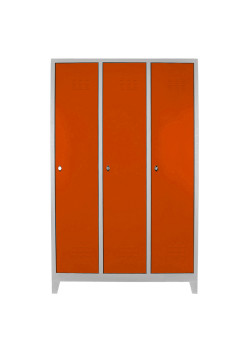 Ofisin Metal Ofis 3 lü Standart Soyunma Dolabı Gri-Turuncu Ofisin Metal Ofis 3 lü Standart Soyunma Dolabı Gri-Turuncu