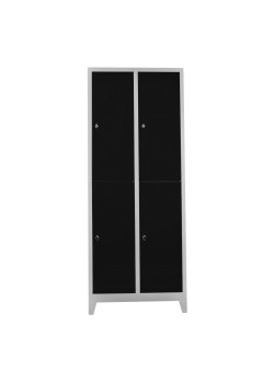 Ofisin Metal Ofis 4 lü Standart Soyunma Dolabı Gri-Siyah