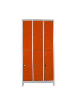 Ofisin Metal Ofis 6 Lı Standart Soyunma Dolabı Gri-Turuncu Ofisin Metal Ofis 6 Lı Standart Soyunma Dolabı Gri-Turuncu