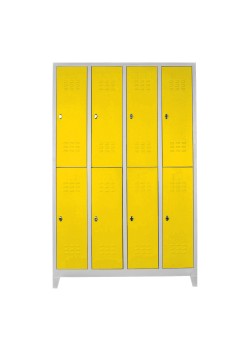 Ofisin Metal Ofis 8 li Soyunma Dolabı Gri-Sarı