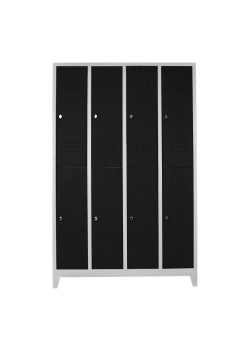 Ofisin Metal Ofis 8 li Soyunma Dolabı Gri-Siyah