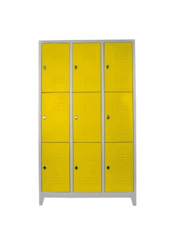 Ofisin Metal Ofis 9 lu Eko Soyunma Dolabı Gri-Sarı