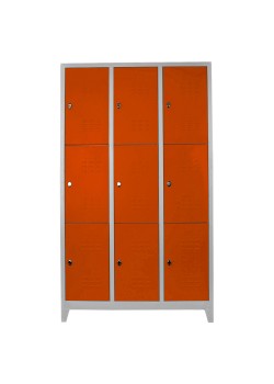 Ofisin Metal Ofis 9 lu Eko Soyunma Dolabı Gri-Turuncu
